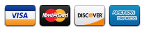 Visa, Mastercard, Discover, American Express